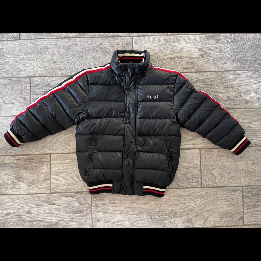 Boys Diesel puffer down jacket, size 6